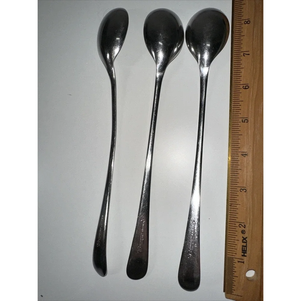 Lot Of 3 - Gentry Stainless English Tip 1 Ice Tea/Sunday‎ Spoon 8 3/8